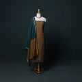 Pochampally Ikat Cotton Unstitched Dress Material: Kurta, Bottom with Dupatta 16