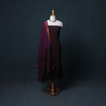 Pochampally Ikat Cotton Unstitched Dress Material: Kurta, Bottom with Dupatta 22