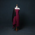 Pochampally Ikat Cotton Unstitched Dress Material: Kurta, Bottom with Dupatta 23