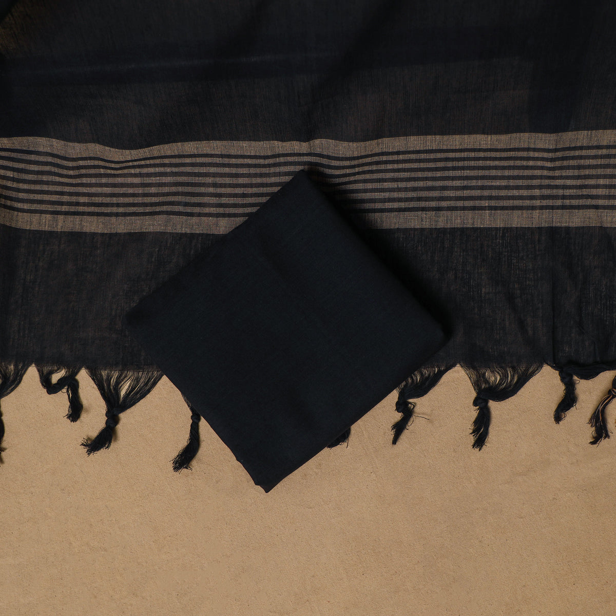 Jacquard Buti Cotton Unstitched Dress Material: Kurta, Bottom with Dupatta 03