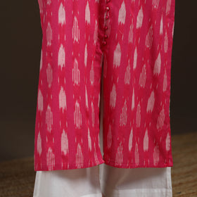 Pochampally Ikat Cotton Sleeveless Straight Long Kurta for Women 41