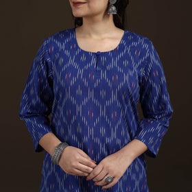 Pochampally Ikat Cotton Straight Long Kurta for Women 36