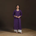 Pochampally Ikat Cotton Straight Long Kurta for Women 20