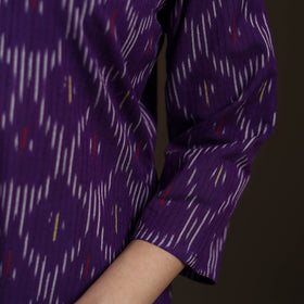 Pochampally Ikat Cotton Straight Long Kurta for Women 20
