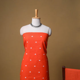 Jacquard Buti Cotton Unstitched Dress Material: Kurta, Bottom with Dupatta 05