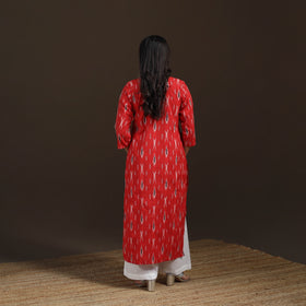 Pochampally Ikat Cotton Straight Long Kurta for Women 23