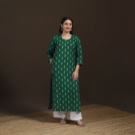 Pochampally Ikat Cotton Straight Long Kurta for Women 38