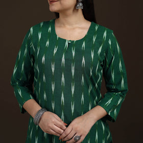 Pochampally Ikat Cotton Straight Long Kurta for Women 38