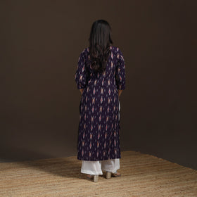 Pochampally Ikat Cotton Straight Long Kurta for Women 25