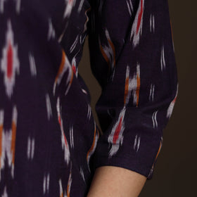 Pochampally Ikat Cotton Straight Long Kurta for Women 25