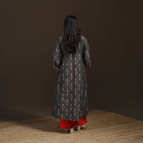 Pochampally Ikat Cotton A-Line Long Kurta for Women 12