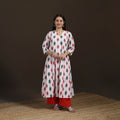 Pochampally Ikat Cotton A-Line Long Kurta for Women 15