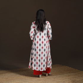 Pochampally Ikat Cotton A-Line Long Kurta for Women 15