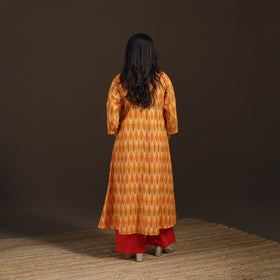 Pochampally Ikat Cotton A-Line Long Kurta for Women 04