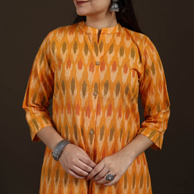 Pochampally Ikat Cotton A-Line Long Kurta for Women 04