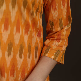 Pochampally Ikat Cotton A-Line Long Kurta for Women 04