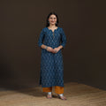 Pochampally Ikat Cotton Straight Long Kurta for Women 32
