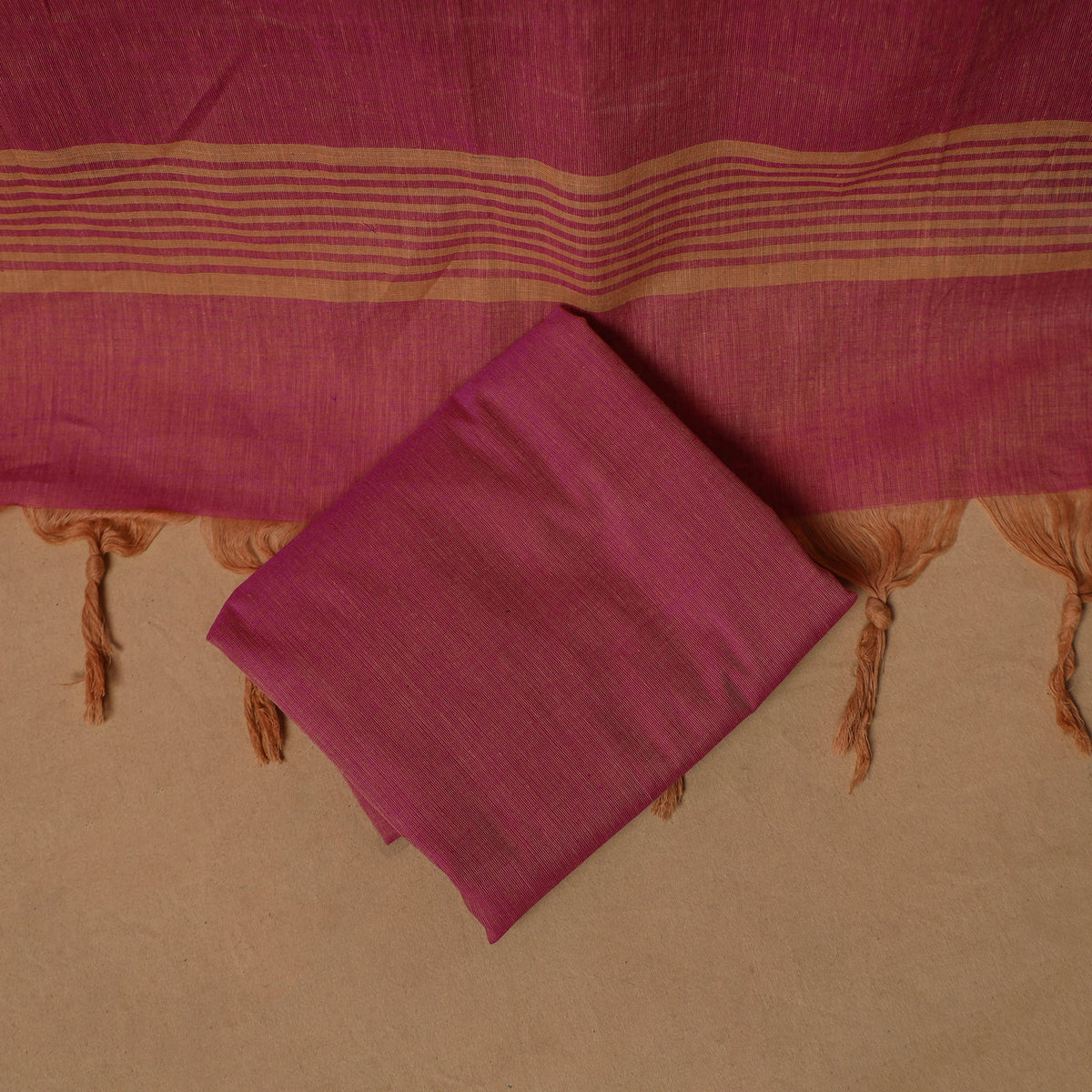 Jacquard Buti Cotton Unstitched Dress Material: Kurta, Bottom with Dupatta 11