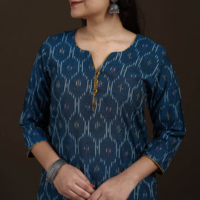 Pochampally Ikat Cotton Straight Long Kurta for Women 32