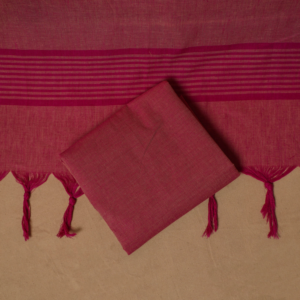 Jacquard Buti Cotton Unstitched Dress Material: Kurta, Bottom with Dupatta 12