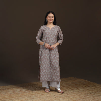 Pochampally Ikat Cotton Straight Long Kurta for Women 31