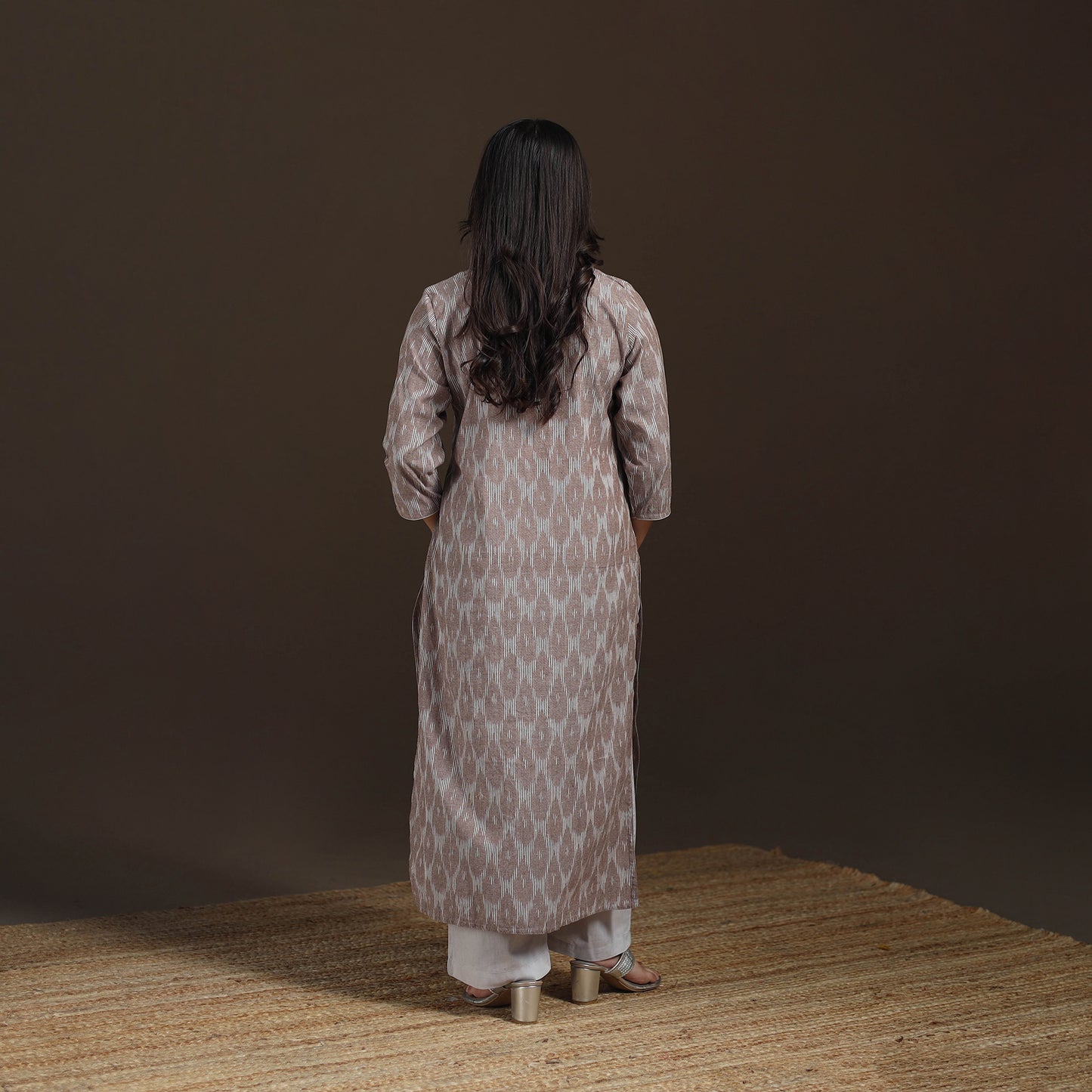 Pochampally Ikat Cotton Straight Long Kurta for Women 31