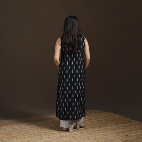 Pochampally Ikat Cotton Sleeveless Straight Long Kurta for Women 44