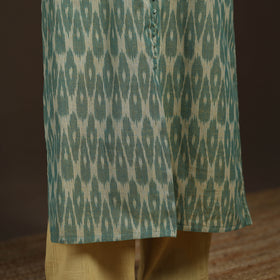Pochampally Ikat Cotton Sleeveless Straight Long Kurta for Women 43