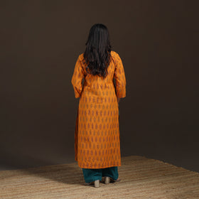 Pochampally Ikat Cotton Straight Long Kurta for Women 19