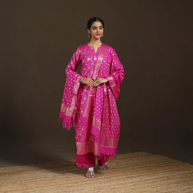 Banarasi Brocade Katan Silk Suit Set with Dupatta for Women 09