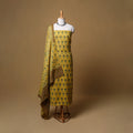 Woolen Ajrakh Hand Block Print Unstitched Dress Material: Kurta, Bottom with Dupatta 08