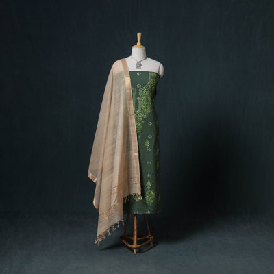 Lucknowi Chikankari Hand Work Unstitched Dress Material: Kurta & Dupatta with Jewellery 30