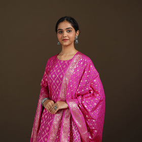 Banarasi Brocade Katan Silk Suit Set with Dupatta for Women 06