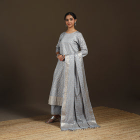 Banarasi Brocade Katan Silk Suit Set with Dupatta for Women 07