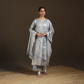 Banarasi Brocade Katan Silk Suit Set with Dupatta for Women 02