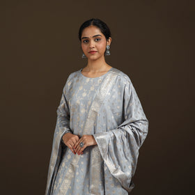Banarasi Brocade Katan Silk Suit Set with Dupatta for Women 02