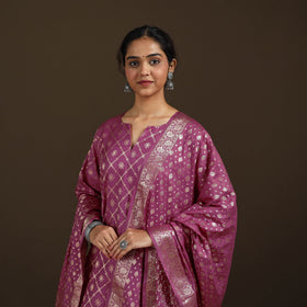 Banarasi Brocade Katan Silk Suit Set with Dupatta for Women 12