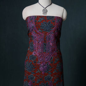 Lucknowi Chikankari Hand Work Unstitched Dress Material: Kurta & Dupatta with Jewellery 36
