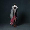 Lucknowi Chikankari Hand Work Unstitched Dress Material: Kurta & Dupatta with Jewellery 37