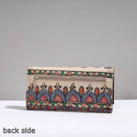 Multicolor Madhubani Handpainted Jute Cotton Clutch