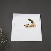 Cat - Handmade Paper Greeting Card with Envelope