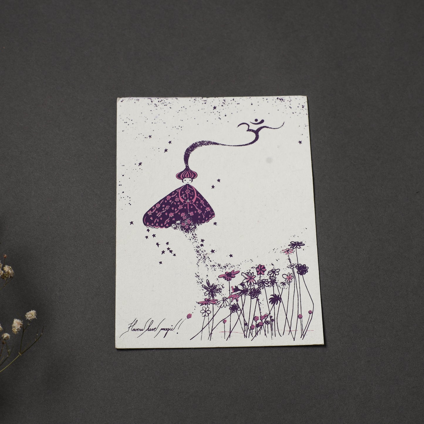 Flowers - Handmade Paper Post Card