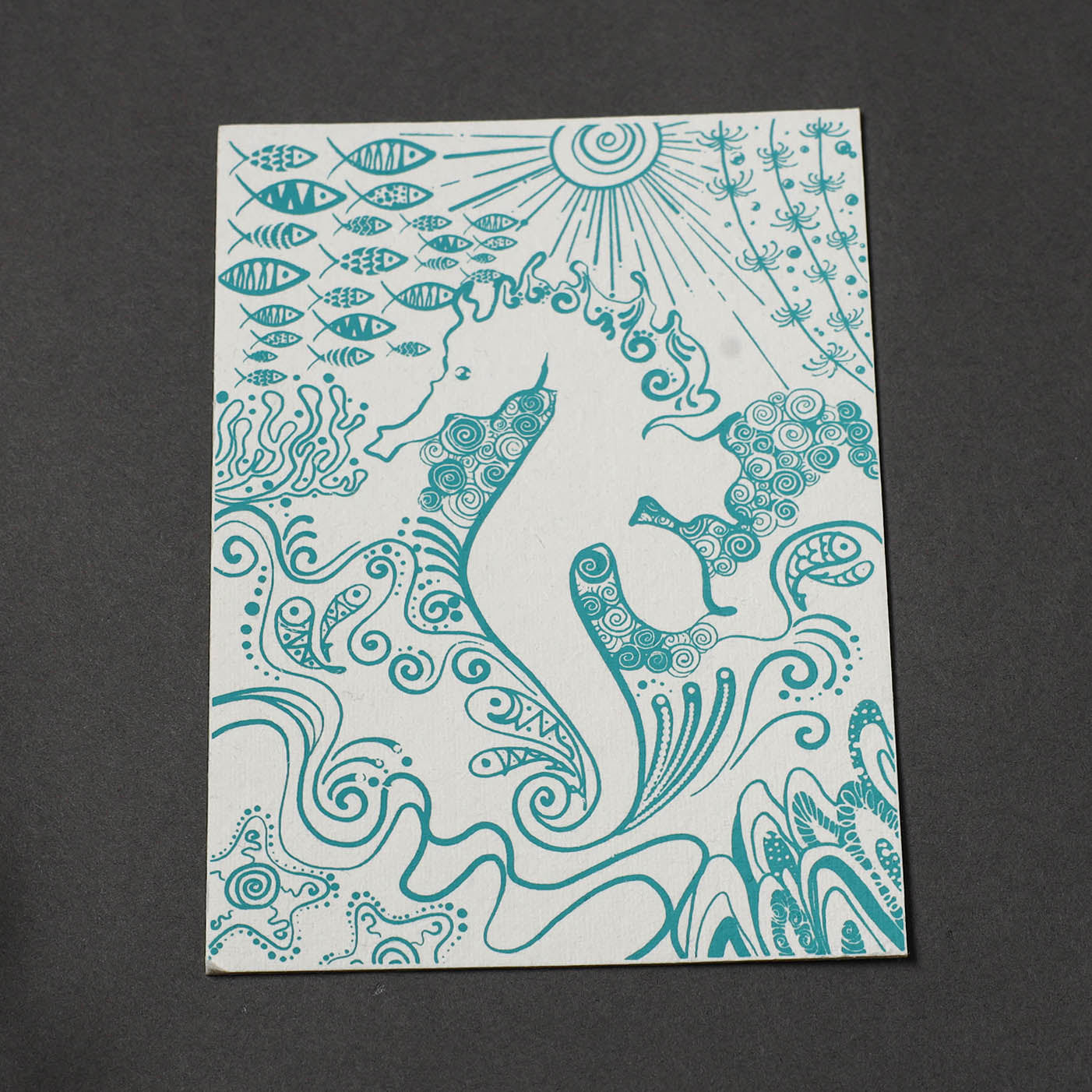 Sea - Handmade Paper Post Card