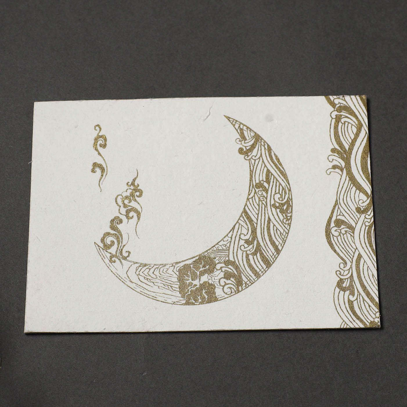 Moon - Handmade Paper Post Card