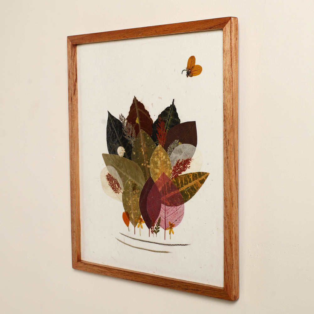 Tree Collage - Flower Art Work Wooden Wall Frame (6 x 6 in)