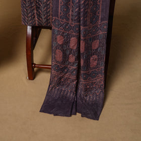 Woolen Ajrakh Hand Block Print Unstitched Dress Material: Kurta, Bottom with Dupatta 22