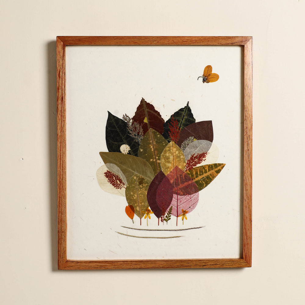 Tree Collage - Flower Art Work Wooden Wall Frame (6 x 6 in)