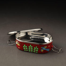  Odisha Pattachitra Handpainted Stainless Steel Capsule Lunch Box (4 x 2 in) Online at iTokri.com