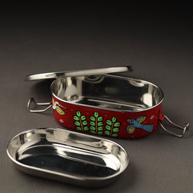  Odisha Pattachitra Handpainted Stainless Steel Capsule Lunch Box (4 x 2 in) Online at iTokri.com