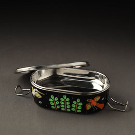 Buy Odisha Pattachitra Handpainted Stainless Steel Capsule Lunch Box (4 x 2 in) Online at iTokri.com